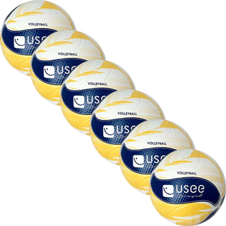 Kit Com 6 Bolas Vôlei de Areia Quadra Praia Treino Profissional Voleibol Macia Original Usee Brasil