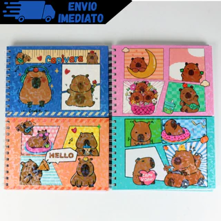 Livro para Colorir Capivara caderno com 50 paginas 180g com acetato pintar diversão estilo Bob Gods em Oferta na Shopee