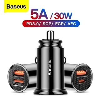 Carregador De Carro Baseus 60W 2 Portas Carga Rápida 4.0 Fast Charger