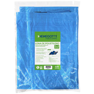 Lona Azul Menegotti de 3x2 Metros feita em Polietileno com Impermeabilidade Total para Armazéns em Oferta na Shopee