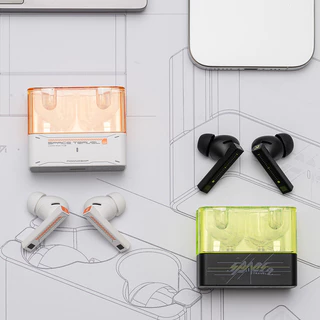 MOONDROP Space Travel 2 Fone De Ouvido HiFi Com Cancelamento De Ruído TWS Fios Bluetooth 6.0 ANC Modo De Jogo De Baixa L