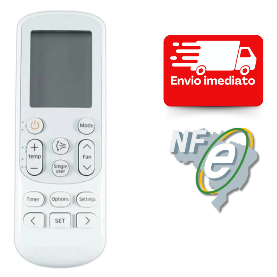 Controle Remoto Wind Free Ar Samsung Db96-24901u | Shopee Brasil