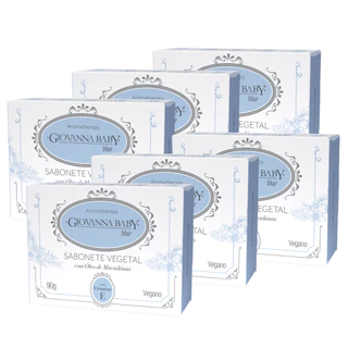 Kit 6unid Sabonete Vegetal Giovanna Baby Blue 90g