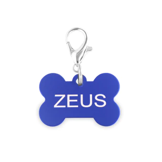 Plaquinha de Identificação Personalizada Pet Osso - Tag com Nome e Telefone
