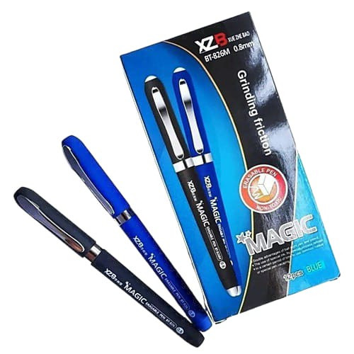 KIT com 5 Canetas Esferográfica Apagável Escrita Perfeita XZB MAGIC Ponta 0.8