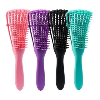 Escova Para Cabelo Cacho Ondulados e Lisos Pente Polvo Premium
