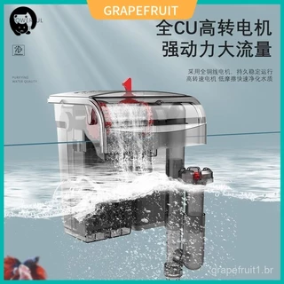 Bomba de circulação Purificador de água Full Automatic 3 em 1 Filtro de filme de remoção de óleo Tanque de peixes Pequeno Aquário Bomba de água Cachoeira montada na parede