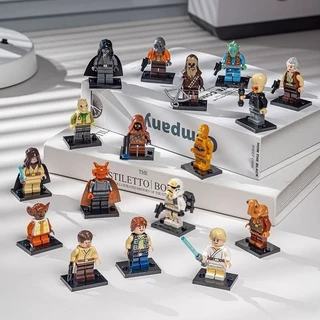 Conjunto de blocos de construção Star Wars Brinquedos Garrettan Chubal Robô Personagem Rido Java Stormtrooper Minifigure Blocos de construção Montagem Educacional Modelo Brinquedos Crianças Montagem B