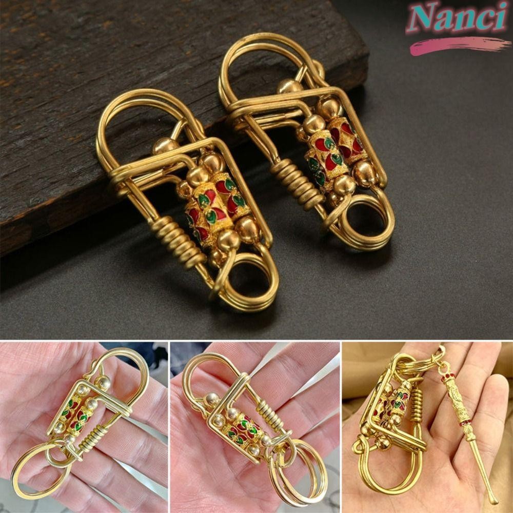 Chaveiro NANCI Birdie Keyring , De Latão Feito À Mão Enrolamento