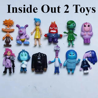 12pcs Inside Out 2 Toys bonecos divertidamente 2 Action Figure Joy Tristeza Raiva Nojeira Medo Boneca Presentes Modelo Decoração