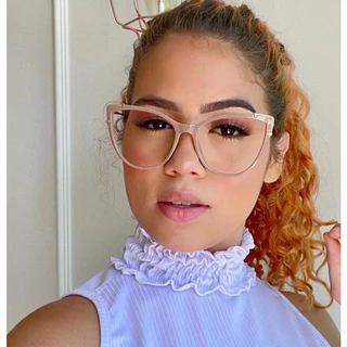 Novos Óculos Vintage Cat Eye Anti Blue Metal Armação De Mulher Óptica Fashion Computer Eyeglass
