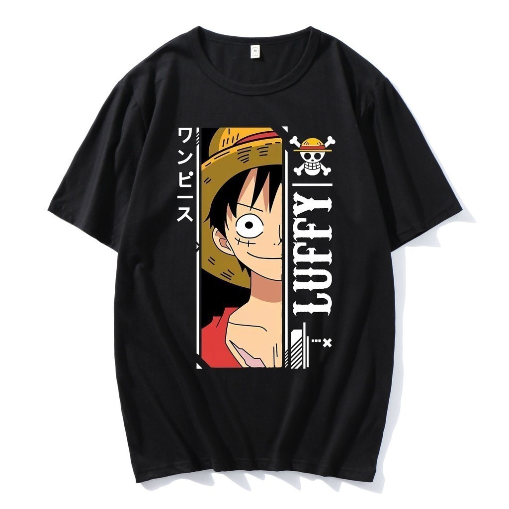 Camiseta One Piece Monkey D Luffy Blusa Camisa Algodao Basica | Shopee ...