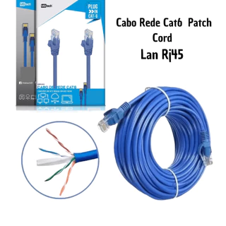 Cabo de rede cat6 rj45 ethernet 3m 5m 10m 15m 20m lan giga 10/1000 com anatel