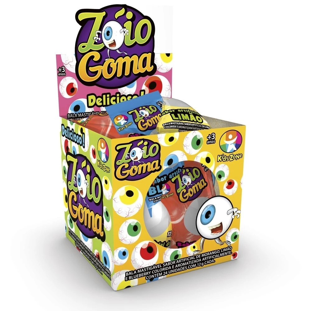Bala Divertida Gelatina Olho Zóio Sortido 24UN KidsZone