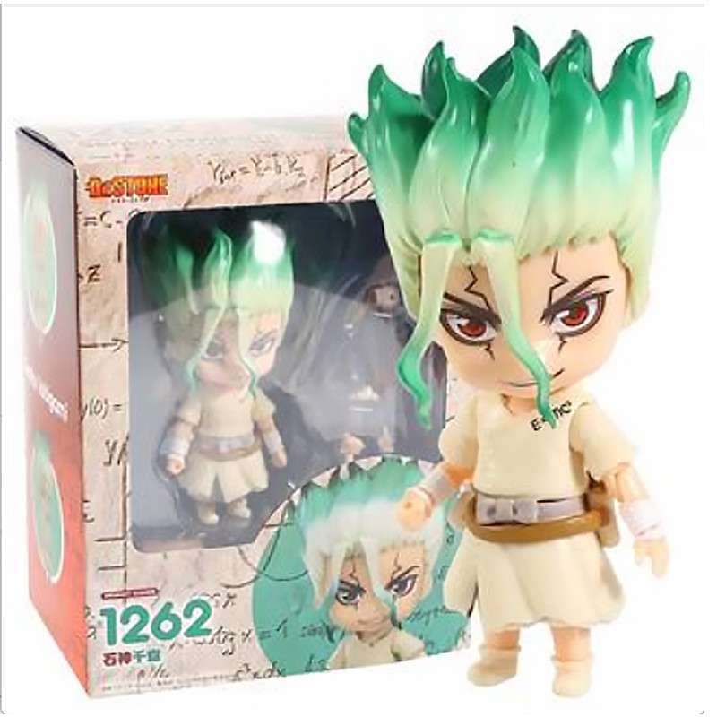 Nendoroid Ishigami Senkuu Ação Cientista Figura Dr.STONE No . 1262 Decoração Face Brinquedos Trocáveis