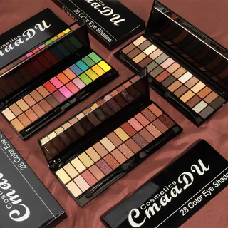 CmaaDu 28 Color Matte Pearl Eyeshadow Tray , Conjunto De Maquiagem De Desempenho De Palco É Durável E À Prova D