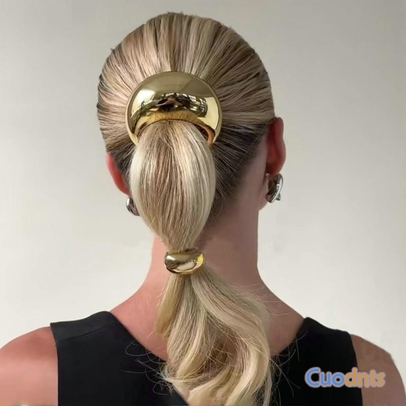 Clipes De Cabelo Golden Trendy 18K Com Banho Pequeno Amor Coração Bandas Rabos De Pônei Jóias Acessórios