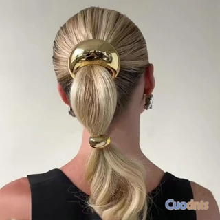 Clipes De Cabelo Golden Trendy 18K Com Banho Pequeno Amor Coração Bandas Rabos De Pônei Jóias Acessórios