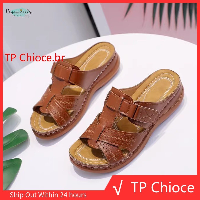 Sandálias ortopédicas femininas Slip On Open Toe 6638 VMDJ