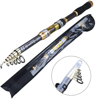 Sougayilang As varas de pesca retráteis portáteis estão disponíveis nos tamanhos 2.1-3.6MCompleto com alças de EVA