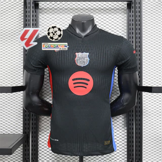 Camisa de futebol 24 /25 B-A Away Black Player Versão camiseta de manga curta para homens