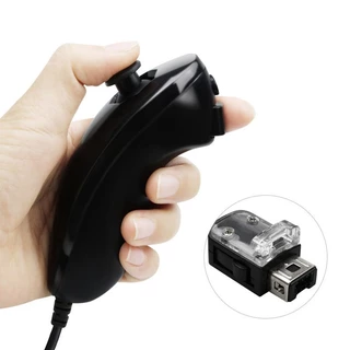 Para Nintendo Wii Controlador De Jogo 5 Cores Nunchuck Mão Curvada Lidar Com Nuck Gamepad Acessórios