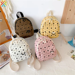 Japonês Bonito Flor Veludo Mini Mochila Grande Capacidade INS Estudante Moda Simples Personalizado De Viagem