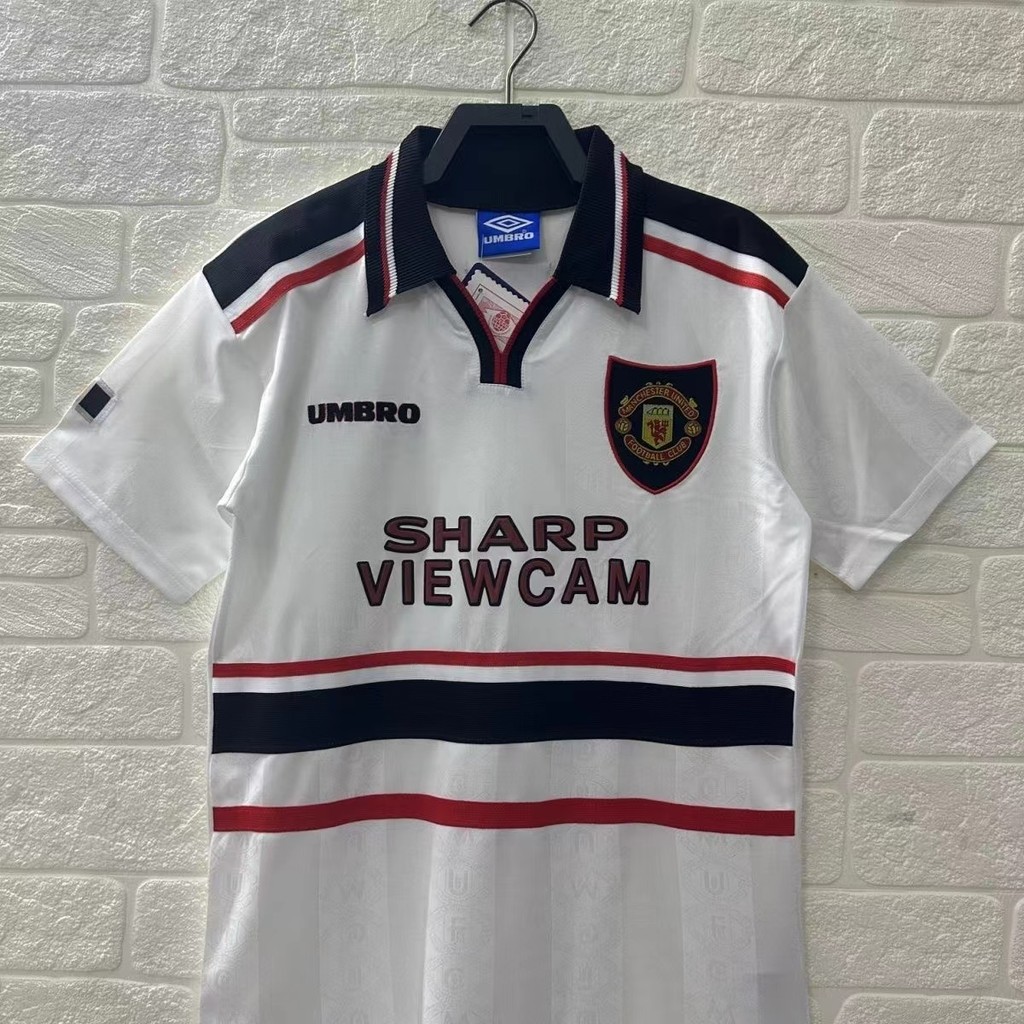 Kit De Camisa De Futebol Fora De Casa Do Manchester United 98/99 S-2XL , Pode Adicionar Seu Nome E Número