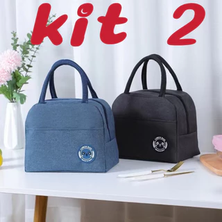 Kit 2 Bolsa Térmica Portátil Com Isolamento Térmico De Desenho MarisaStore em Oferta na Shopee