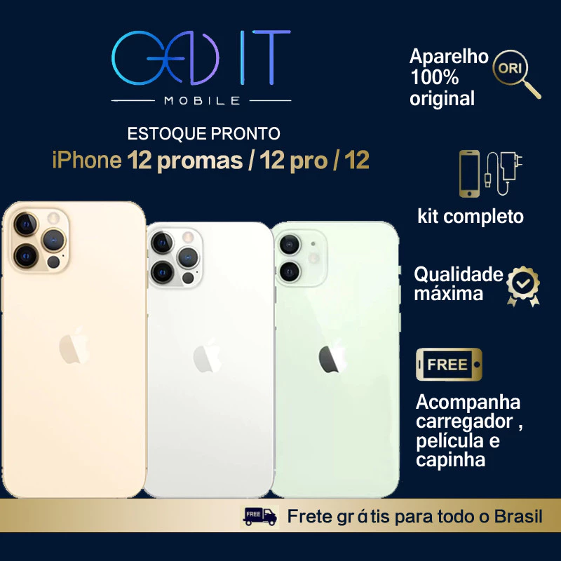 Celular IPhone 12 /12 Pro/ 12 Pro Max 64GB 128gb 256GB DE VITRINE