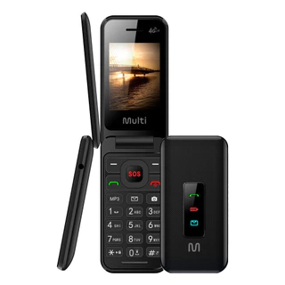 Celular Flip Vita 4G Dual Chip MP3 Preto Multi - P9227 em Oferta na Shopee