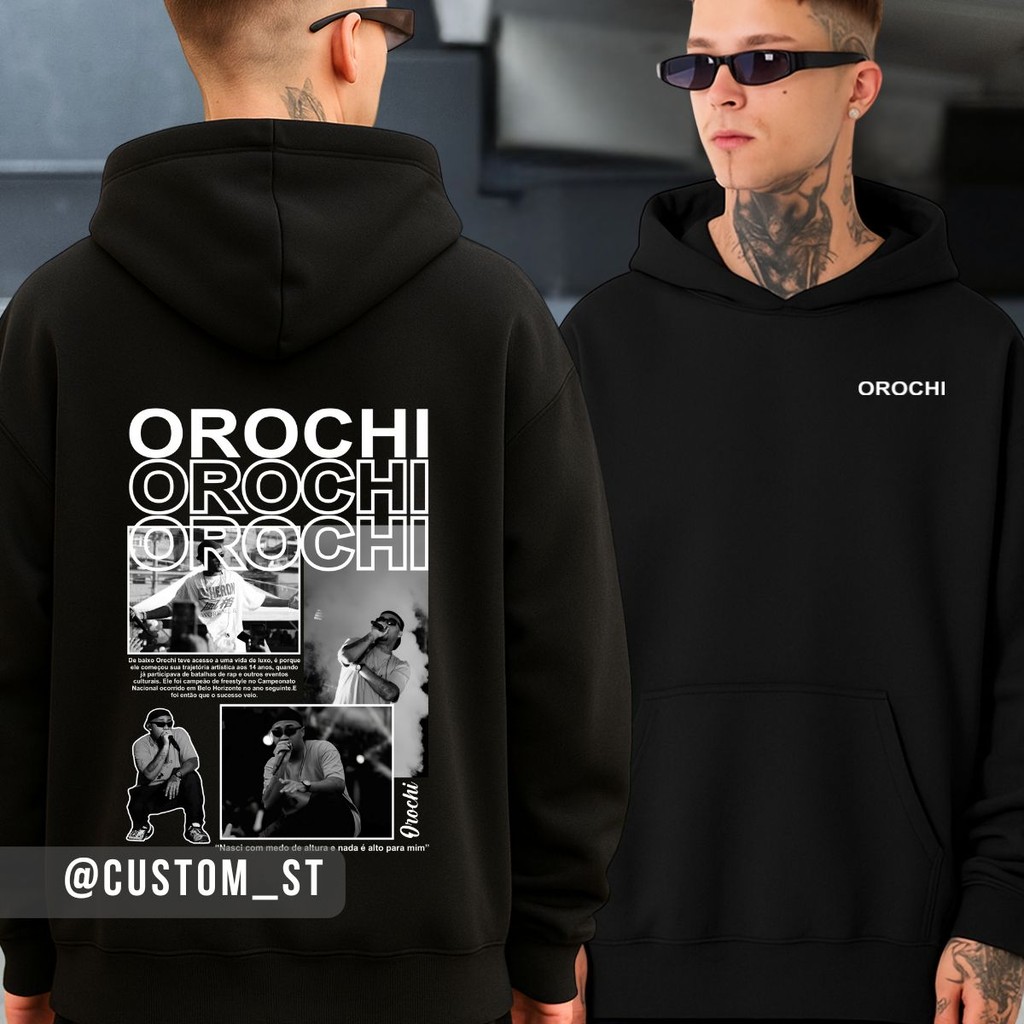 Moletom Orochi Rapper Vida Rasa 442 Hip Hop Celebridade Trap Amor De ...