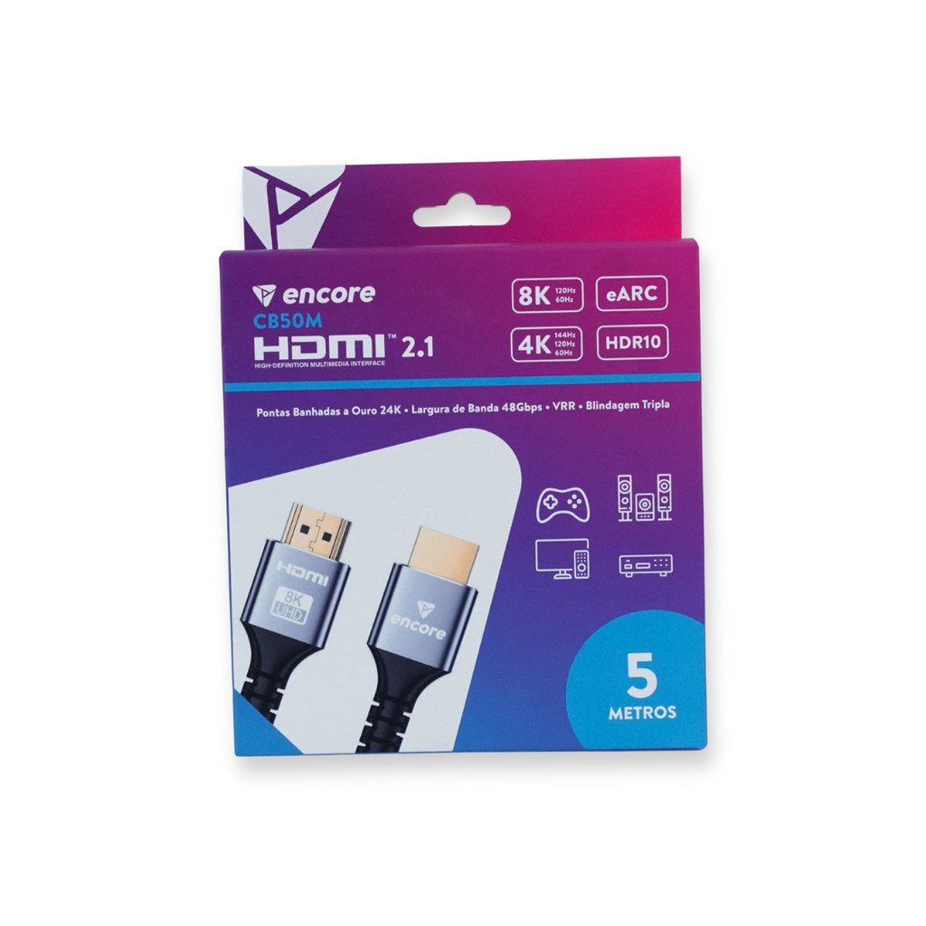 Cabo HDMI 2.1 8K Ultra High Speed Encore 5 Metros