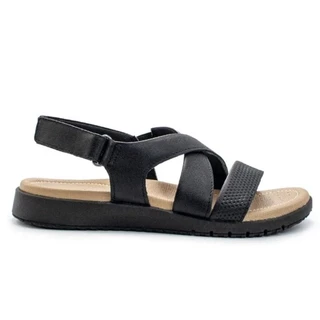 Sandália Feminina Velcro Couro USaflex - Preto em Oferta na Shopee