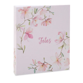 Álbum de Fotografia Floral 500 Fotos 10x15 Rebites Ical em Oferta na Shopee