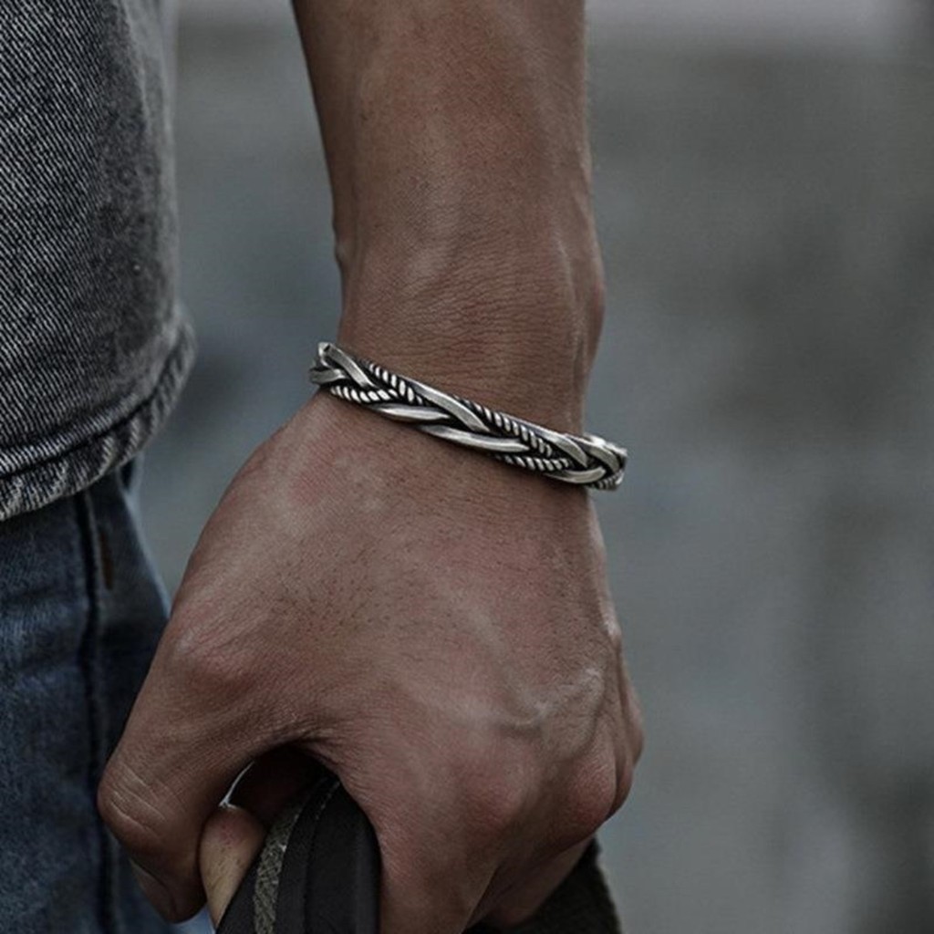 Moda Masculina E Feminina Retro Frita Twists Twisted Bracelet Presentes De Aniversário De Jóias