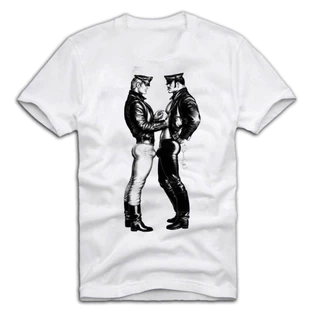 Camiseta Orgulho Gay Vintage Tom Cops Finlândia Lgbt Arco-Íris Moda Homem Manga Curta Engraçado Algodão Tees Streetwear