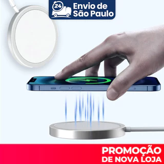 Carregamento Rápido 15W Carregador Magnético Indução Sem Fio para iPhone Magsafe