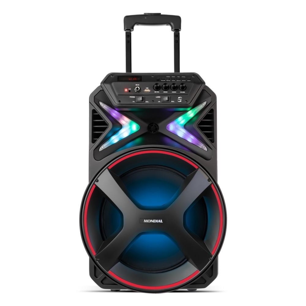 Caixa de Som Amplificada Mondial Connect Lights CM-400 400w Bivolt