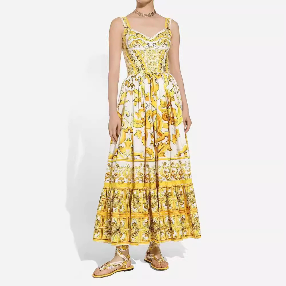Venda quente, novo estilingue com decote em V, posicionamento, vestido de estilo grande (2423)