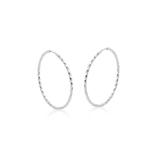 Brinco Argola de Prata 925 Redonda Fio Torcido 18mm em Oferta na Shopee