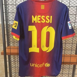 12 13 camisa de futebol Barcelona em casa MESSI A.INIESTA homem Camisetas
