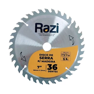 Disco de Corte para Madeira Mdf Compenssado 7 Pol 180mm Furo 20mm