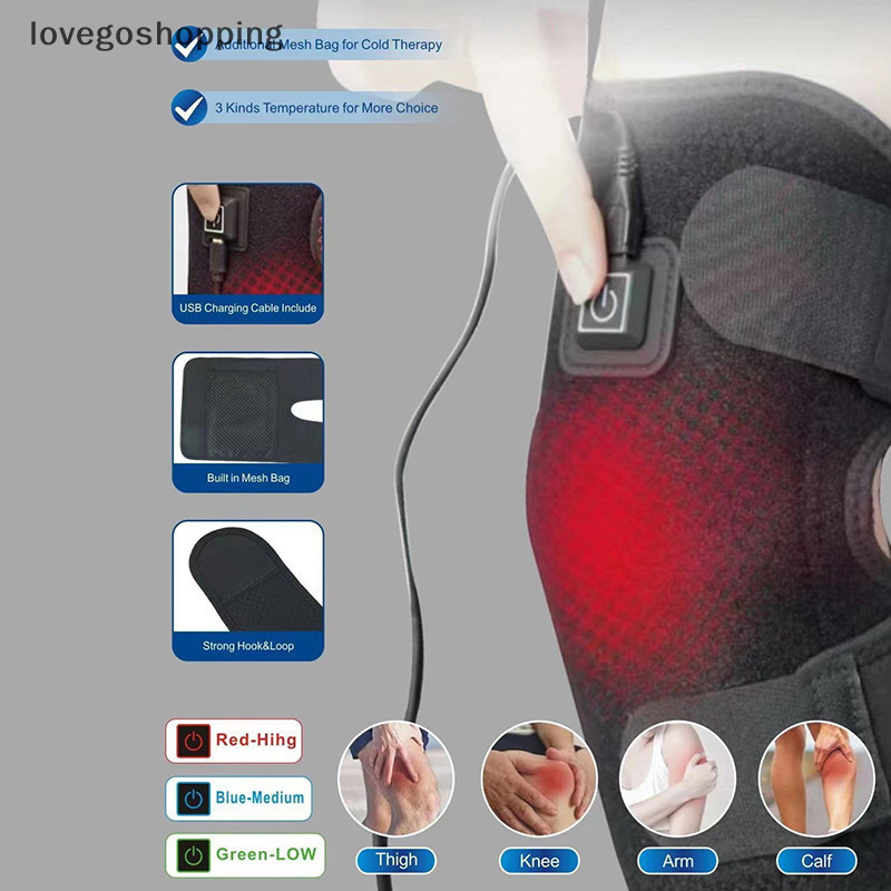 Joelheira Elétrica Massagem Fisioterapia Aquecida Artrite Infravermelho Reabilitação Almofada Para Perna Alivia A Dor Alívio Da Reumática - LUNALU
