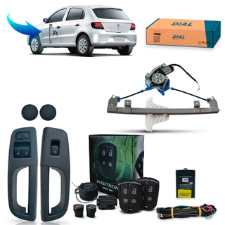 Kit Vidro Elétrico + Alarme Positron Gol G5 G6 G7 Voyage Dianteiro