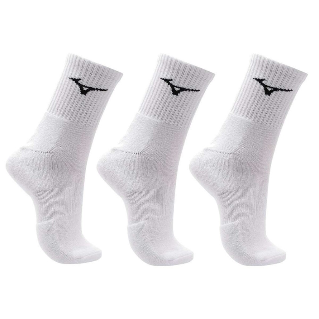 Meia Mizuno Cano Médio Prime kit 3 pares - Masculina