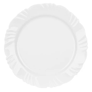 Conjunto de Pratos Rasos Nadir | Vidro Branco Opaline Pétala 24 peças