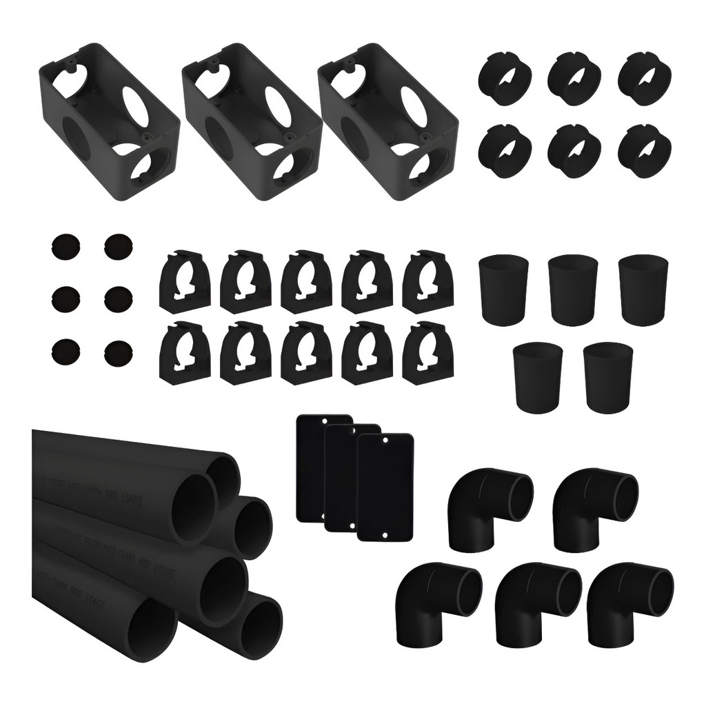Kit 3 Caixa 4x2 Condulete 3/4 Polegada + Kit Instalação