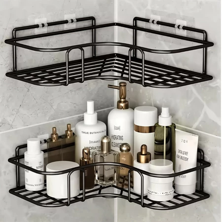 1 2 3 4 Suporte Organizador De Metal Rack De Parede Banheiro Cozinha Prateleiras Porta Shampoo Top casa