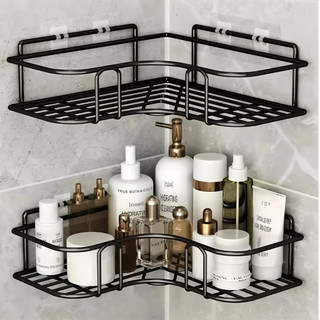 Suporte Organizador De Metal Rack De Parede Banheiro Cozinha Prateleiras Porta Shampoo